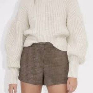 Zara Houndstooth Shorts